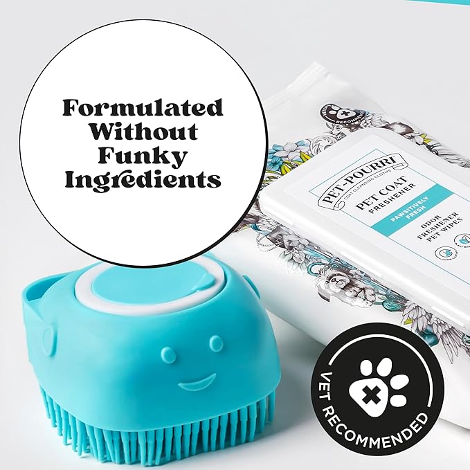 Pet-Pourri Pawsitively Fresh Deodorizing Pet Wipes – Quick Cleaning Wipes for Dogs & Cats – Plant Based Ingredients – Vet Recommended – Cleaner Odor Remover Wipes for Paw, Fur & Skin Soothing