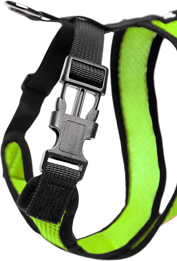 Gooby Comfort X Head In Harness - Green, Large - No Pull Small Dog Harness, Patented Choke-Free X Frame - Perfect on the Go Dog Harness for Medium Dogs No Pull or Small Dogs for Indoor and Outdoor Use
