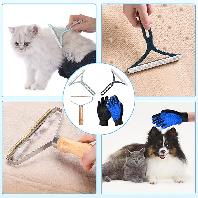 LIONROGE Cat Grooming Glove Brush,Self-Cleaning Slicker Pet Brush for Short and Long Haired Pets,Dog Bath Brush for Shedding and Grooming,Removes Loose Hair and Tangles,Promote Circulation