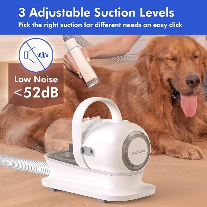 Neakasa by neabot P1 Pro Pet Grooming Vacuum Suction 99% Pet Hair, Dog Grooming Kit with 5 Professional Grooming Shedding Tools for Dogs Cats and Other Animals