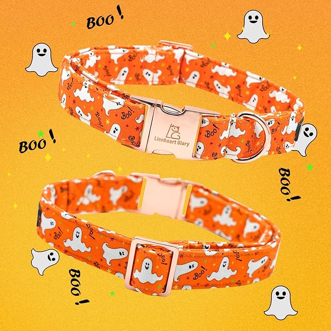 Lionheart glory Halloween Dog Collars, Fall Dog Collar Heavy Duty Adjustable Dog Collar for Small Collar Dog Female or Male Dog Collar