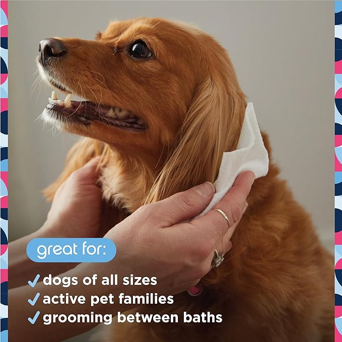 Pet Life Unlimited Pet Wipes for Dogs, Dog Cleaning Wipes - Plant-Based Dog Wipes with Moisturizing Aloe Leaf & Calendula - Made in The USA - Fragrance Free Dog Grooming Wipes - 72ct (Pack of 1)