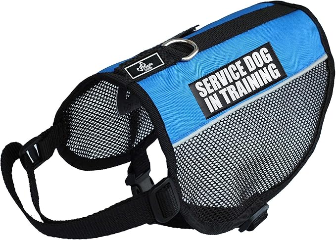 Service Dog in Training mesh Dog Vest Harness Cool Comfort. Purchase Comes with 2 Reflective Service Dog in Training pathces. Please Measure Your Dog Before Ordering