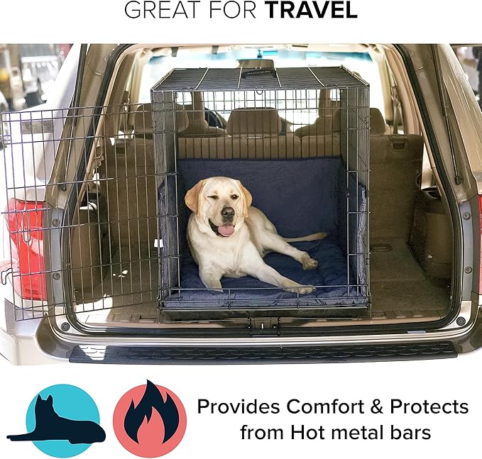 Pet Dreams 3 Piece Set includes Dog Crate Cover, Dog Crate Pad & Dog Crate Bumper, Crate Pads, Crate Covers & Crate Bumpers for Dog Cages, Dog Mat & Bedding are Washable Fits iCrate 24, 30, 36,42 inch