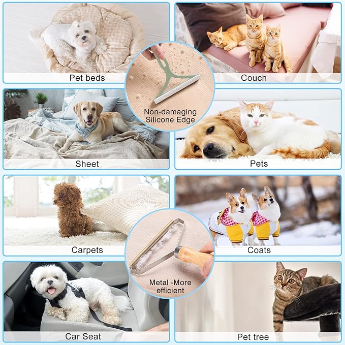 LIONROGE Cat Grooming Glove Brush,Self-Cleaning Slicker Pet Brush for Short and Long Haired Pets,Dog Bath Brush for Shedding and Grooming,Removes Loose Hair and Tangles,Promote Circulation