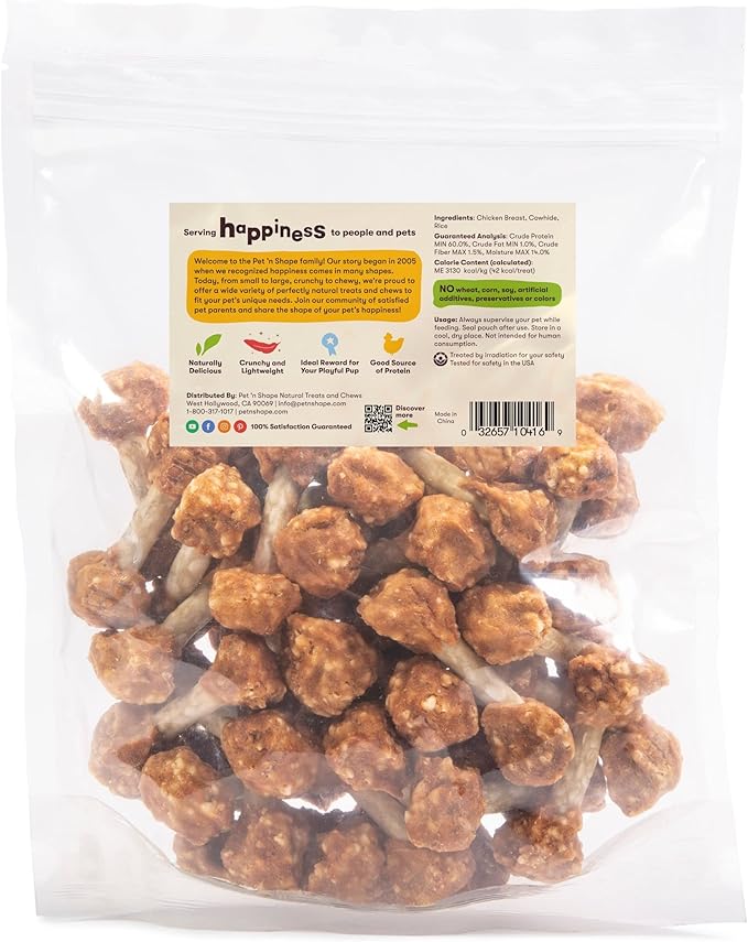 Pet 'n Shape Chik 'n Rice Dumbbells - Natural Dog Treats, Chicken, 1 Pound