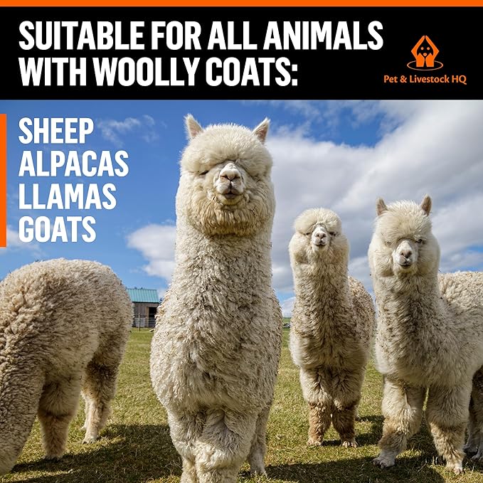 Sheep Shears Electric Clippers 2500RPM, 6-Speed Control - Heavy Duty Livestock Grooming Kit for Sheep, Goats, Alpacas, Llamas - Case, Low Vibration, 18.3ft Cord (1 Blade Included)