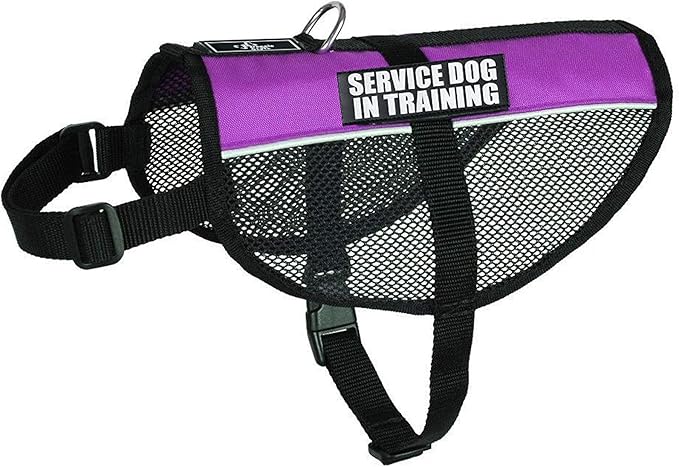 Service Dog in Training mesh Vest Harness Cool Comfort. Purchase Comes with 2 Reflective Service Dog in Training Removable Patches. Please Measure Your Dog Before Ordering