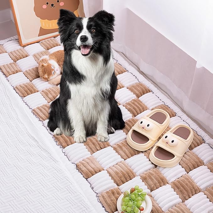 Pet Couch Cover, Couch Cover for Dogs Washable,Durable Pet Couch Covers for Sofa,Pet Friendly Sofa Protector, Large Dog Furniture Shield, Easy Clean Dog Couch Cover(27.6X70.9In,Light Coffee)