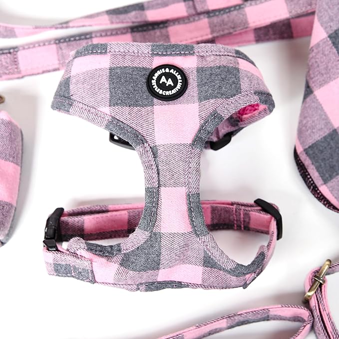 Angie and Allie Organic Cotton Dog Harness,No Pull Pet Harness with Leash D-Ring,Adjustable Soft Padded Dog Vest,Comfortable,Sustainable,Breathable and Stylish for Your Canine Companion