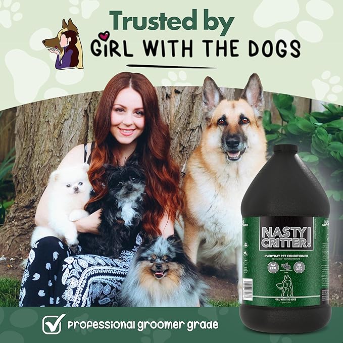 Nasty Critter! by Girl With The Dogs - Everyday Deep Cleaning Dog Conditioner, 16 Oz, Made in USA 8 Wks+