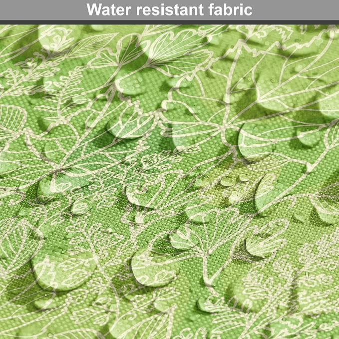 Lunarable Green Dog Crate Cover, Line Art Style Flourish Pattern on Green Tone Backdrop Ornate Victorian, Easy to Use Pet Kennel Cover for Small Dogs Puppies Kittens, 18 Inch, Apple Green Pale Yellow