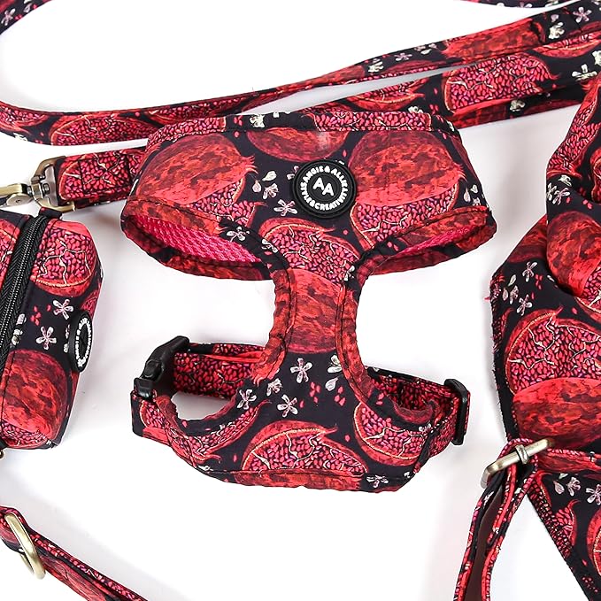 Angie and Allie Organic Cotton Dog Harness,No Pull Pet Harness with Leash D-Ring,Adjustable Soft Padded Dog Vest,Comfortable,Sustainable,Breathable and Stylish for Your Canine Companion