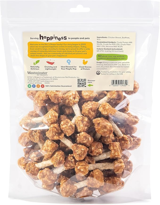 Pet 'n Shape Chik 'N Rice Dumbbells - All Natural Dog Treats, Chicken, 32 oz