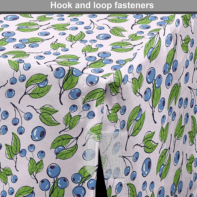 Lunarable Berries Dog Crate Cover, Cartoon Style Layout of Blueberries and Leaves Blooming on Branches, Easy to Use Pet Kennel Cover for Cats & Medium Dogs, 24 Inch, Pale Mauve Green