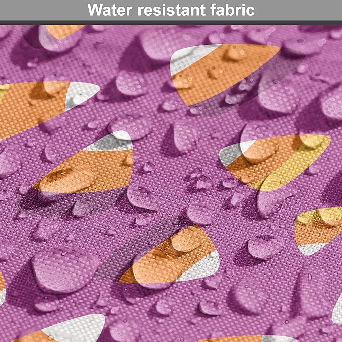 Lunarable Candy Corn Dog Crate Cover, Continuing Interpretation of Triangular Sugary Elements, Easy to Use Pet Kennel Cover for Medium Large Dogs, 42 Inch, Fuchsia Apricot