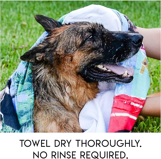 Pet Wipes, Rinse Free Shampoo Mittens for Dogs and Cats, Bath Wipes for Bathing and Washing Pets, Hypoallergenic No Rinse Wash Mitt for Grooming, Lather Wipe Dry