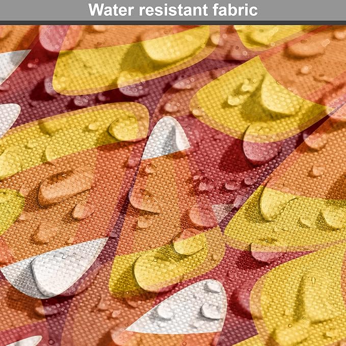 Lunarable Candy Corn Dog Crate Cover, Cartoon Style Pattern of Repetitive Nested Sweets Clutter, Easy to Use Pet Kennel Cover for Medium Large Dogs, 42 Inch, Marigold Vermilion