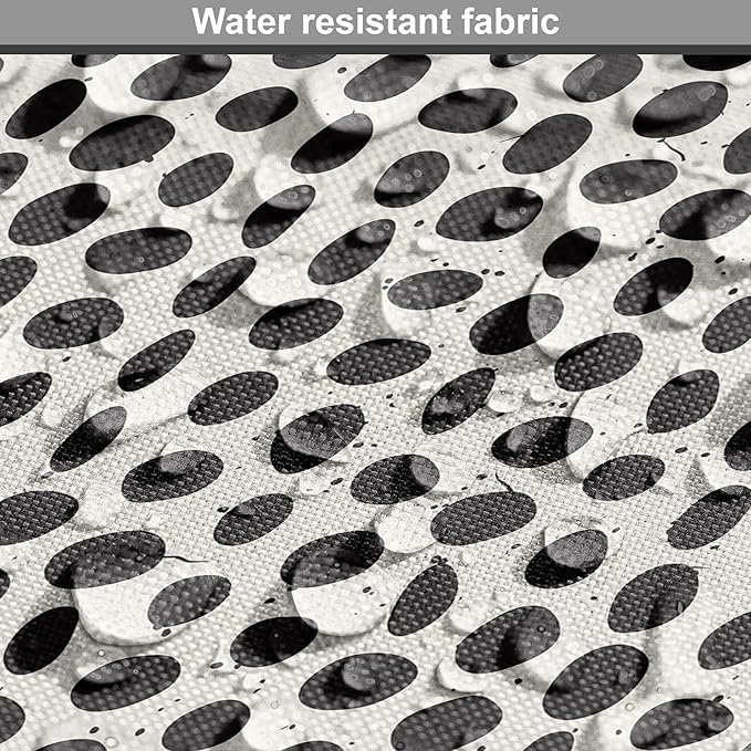 Lunarable Abstract Dog Crate Cover, Monochrome Grunge Pattern with Modern Round Shapes Print, Easy to Use Pet Kennel Cover for Medium Large Dogs, 48 Inch, Grey Charcoal