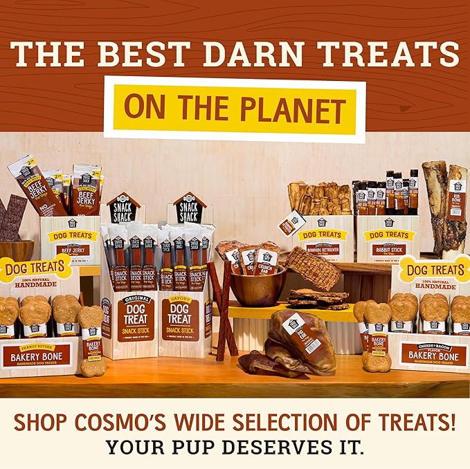 Cosmo's Snack Shack Peanut Butter Bakery Bone - All Natural Dog Treat - Made in USA (24 Count Pack of 1)