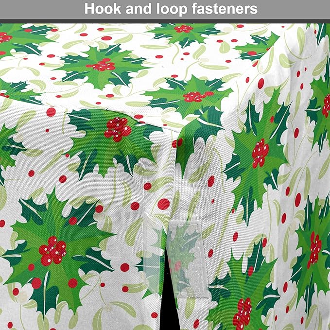 Lunarable Berries Dog Crate Cover, Holiday Themed Illustration of Berries Seasonal Christmas Ornaments, Easy to Use Pet Kennel Cover for Cats & Medium Dogs, 24 Inch, Pink Green