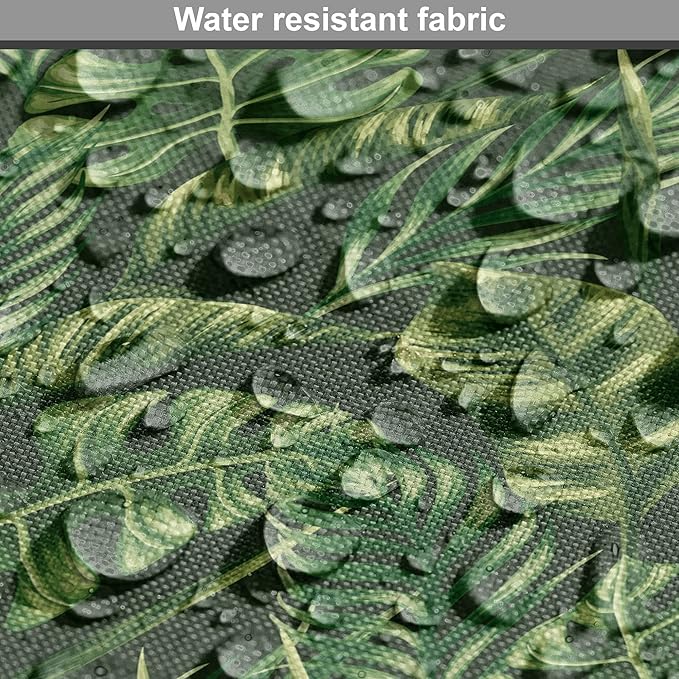 Lunarable Hunter Green Dog Crate Cover, Tropical Palm Leaves Exotic Plants Hawaiian Trees Jungle Natural Design, Easy to Use Pet Kennel Cover for Small Dogs Puppies Kittens, 22 Inch, Fern Green