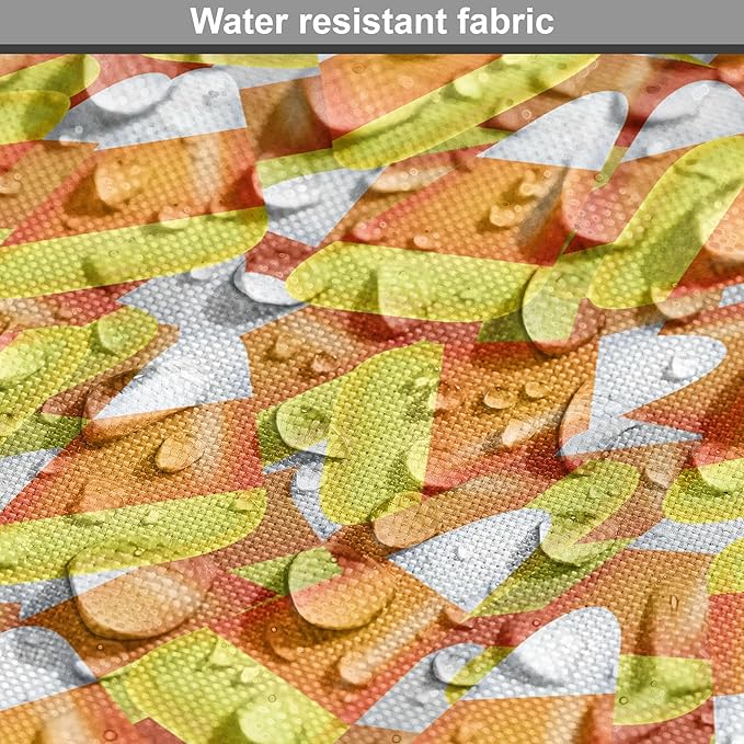 Lunarable Candy Corn Dog Crate Cover, Halloween Design of Cartoon Style Foods Scattered Randomly, Easy to Use Pet Kennel Cover for Cats & Medium Dogs, 24 Inch, Apricot Avocado Green