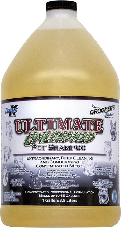 Ultimate Unleashed Professional Dog and Pet Shampoo | Ultra Concentrated Formula dilutes 64:1 | 128 fl oz (1 Gallon)