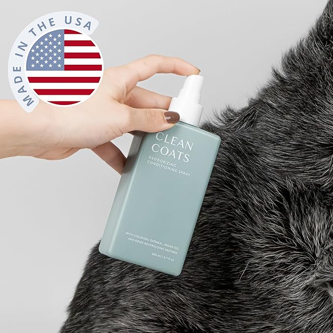 Premium Dog Grooming Spray | Deodorizing Spray for Dogs | Dog Detangler Spray for Sensitive Skin | Leave in Conditioner Spray | Fragrance Free, Made in The USA, Vegan Formula