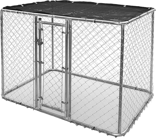 MidWest Homes for Pets Chain Link Portable Kennel with a Sunscreen, 6L x 4W x 4H Feet, K9 Kennel K9644