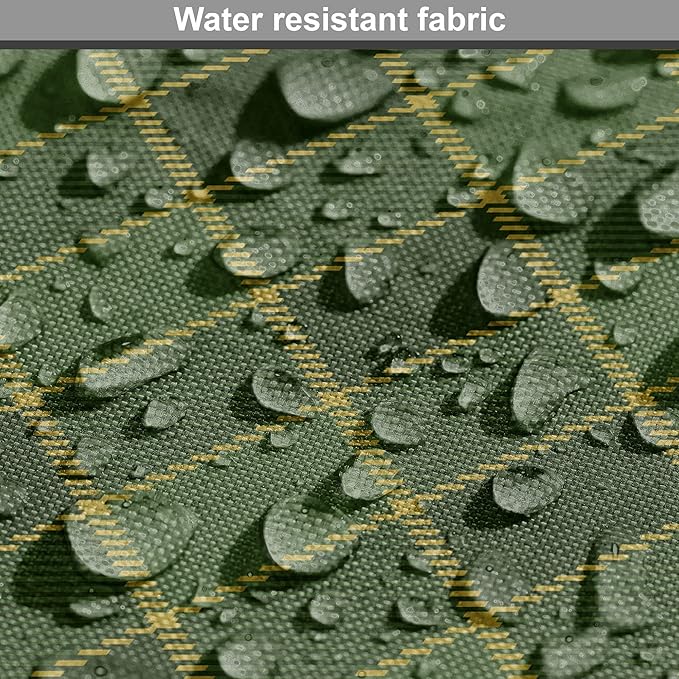 Lunarable Green Dog Crate Cover, Traditional Old Fashioned Argyle Pattern Retro Style Plaid, Easy to Use Pet Kennel Cover for Cats & Medium Dogs, 30 Inch, Forest Green Green