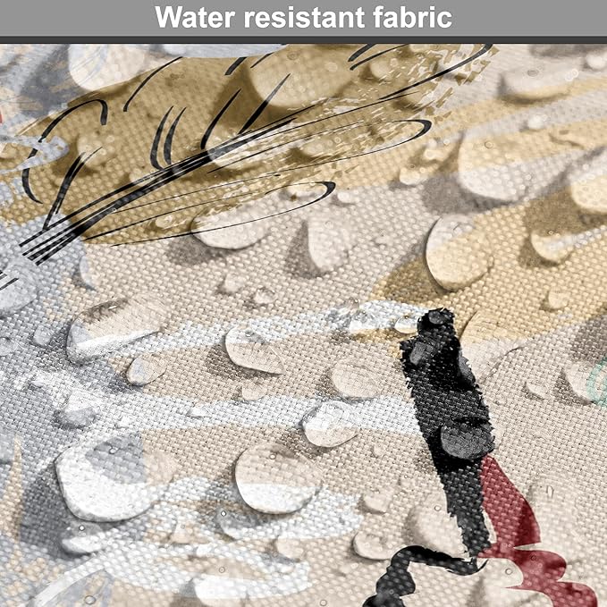 Lunarable Berries Dog Crate Cover, Random Doodle Art of Paintbrush Strokes Colorful Woodland Items Scribbles, Easy to Use Pet Kennel Cover for Medium Large Dogs, 42 Inch, Beige Multicolor