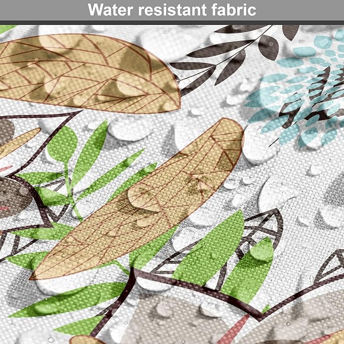 Lunarable Paint Dog Crate Cover, Leaf Petals Flourish Summer Florets Dahlia Romantic Girls, Easy to Use Pet Kennel Cover for Medium Large Dogs, 42 Inch, Sand Brown Pale Blue