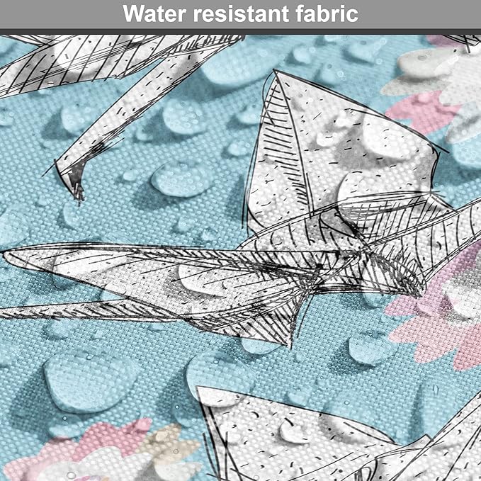 Lunarable Origami Dog Crate Cover, Japanese Tradition Paper Cranes and Cherry Blossom Petals Spring, Easy to Use Pet Kennel Cover for Small Dogs Puppies Kittens, 18 Inch, Pale Pink Pale Blue White