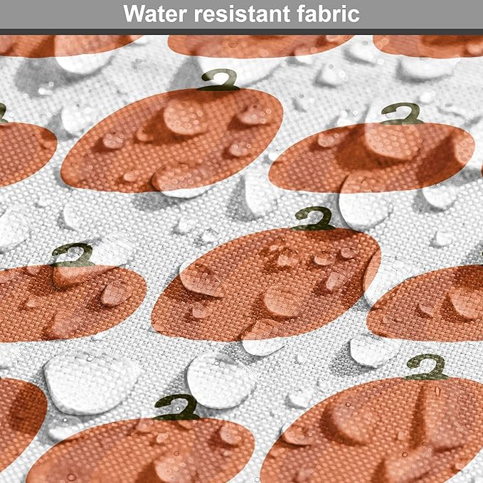 Lunarable Autumn Pumpkin Dog Crate Cover, Simplistic Halloween Fruit Pattern on Plain Backdrop, Easy to Use Pet Kennel Cover for Medium Large Dogs, 48 Inch, Orange Green