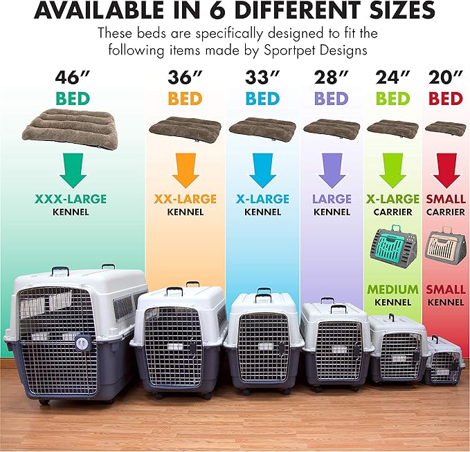 SportPet Designs Plastic Kennels Rolling Plastic Airline Approved Wire Door Travel Dog Crate, XXX-Large, Gray