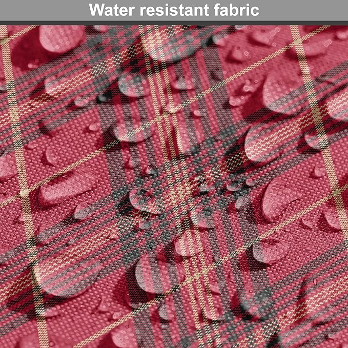 Lunarable Buffalo Plaid Dog Crate Cover, Rhombus Check Pattern with Warm Colored Pattern, Easy to Use Pet Kennel Cover for Medium Large Dogs, 42 Inch, Dark Coral Charcoal Grey