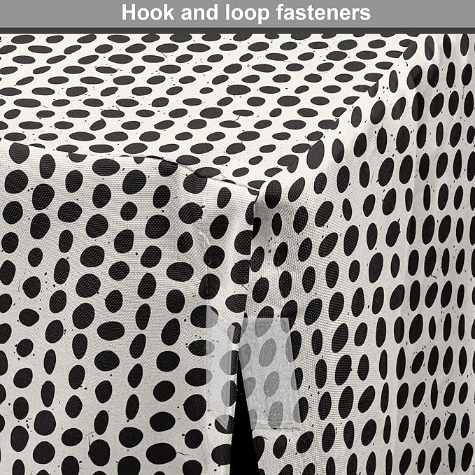 Lunarable Abstract Dog Crate Cover, Monochrome Grunge Pattern with Modern Round Shapes Print, Easy to Use Pet Kennel Cover for Cats & Medium Dogs, 30 Inch, Grey Charcoal