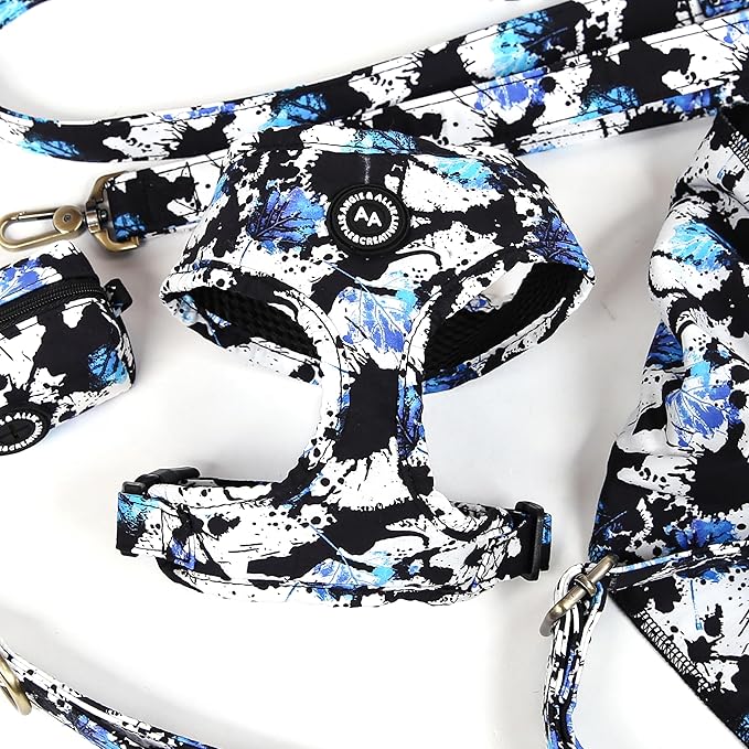 Angie and Allie Organic Cotton Dog Harness,No Pull Pet Harness with Leash D-Ring,Adjustable Soft Padded Dog Vest,Comfortable,Sustainable,Breathable and Stylish for Your Canine Companion