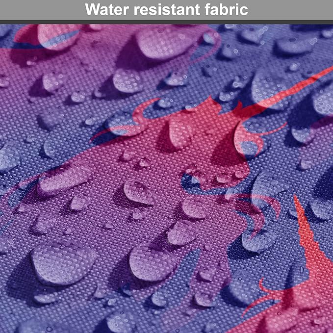 Lunarable Myth Dog Crate Cover, Pattern with Unicorn Silhouettes in Ombre, Easy to Use Pet Kennel Cover for Medium Large Dogs, 42 Inch, Indigo Magenta