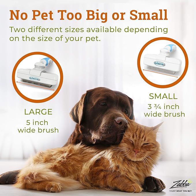 Self Cleaning Dog Brush for Shedding Slicker Brush Cat Long Haired Pet Brush Grooming Deshedding Supplies - Small Pets White