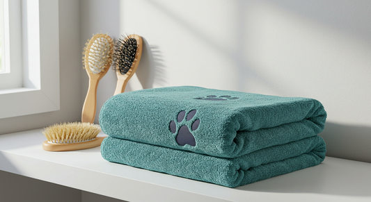 Soft, Practical, and Stylish: The Embroidered Microfiber Pet Towel Every Home Needs