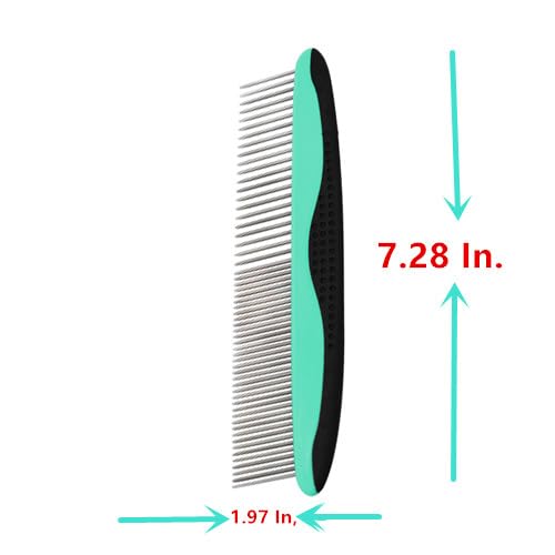 Dog Cat Pet Comb for Removing Tangles and Knots,for Removing Matted Fur,Stainless Steel Teeth Camb for Dogs & Cats,Pet Hair Comb for Home Grooming Kit,Best For Poodles, Goldendoodles