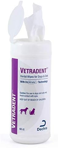 Dechra Vetradent Dental Wipes for Dogs and Cats 60 Count