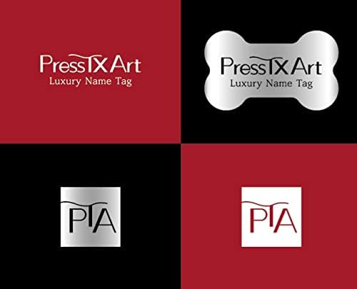 [Press TX Art] 40 Pcs Round(Circle), Bone, Rectangle, Heart Anodized Aluminum Stamping Blanks Tags 10 Mixed Colors Metal Engraving ID Name Tags with Rings (Rectangle in 10 Colors)