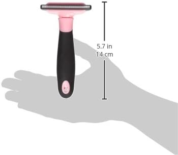 Deshedding Pet Grooming Comb, Pink, Medium