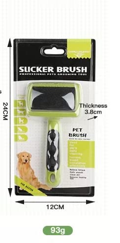 Slicker Brush for Pets. Dogs and Cats. Grooming Tool For Loose and Tangled Fur or Hair . Long Pins Long Hair Grooming Brush (Small)