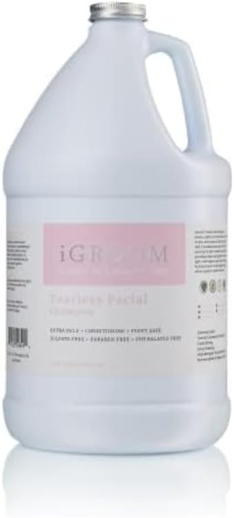iGroom Tearless Facial Dog Shampoo, Luxury Pet Beauty Care, Ultra Mild to Eyes, Restore Skins Natural Moisture, Made in USA, Gallon