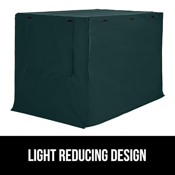 GORILLA GRIP Dog Crate Covers Compatible with Amazon Basics Dog Crates, All Sides Open, Privacy Cover Fits 36" Wire Kennel, Breathable Mesh Windows, Light Reducing Training Cage Topper, Hunter Green