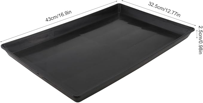 Garneck Replacement Dog Crate Tray Pan - Durable Black Plastic Tray for 43 x 32.5cm Dog Crates - Ideal for Dogs Cats and Small Pets Like Rabbits and Ferrets and Easy to Clean